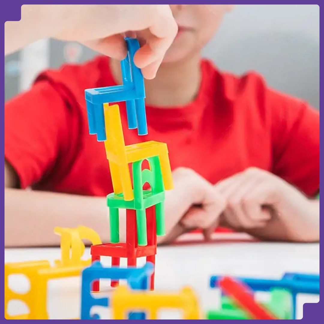 Chairs Stacking Tower Balancing Game™ – 36-Piece Chair Set