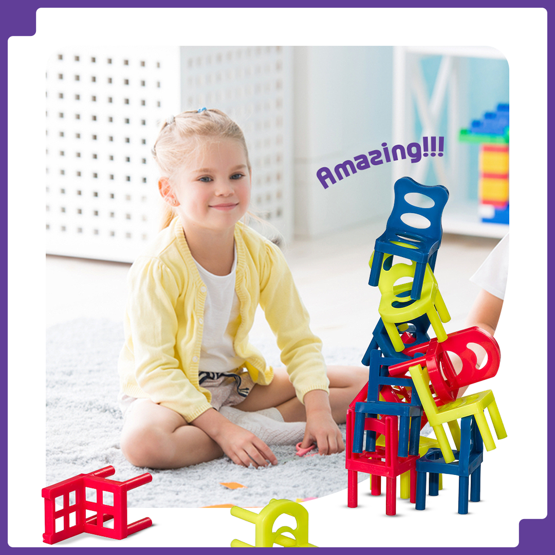 Chairs Stacking Tower Balancing Game™ – 36-Piece Chair Set