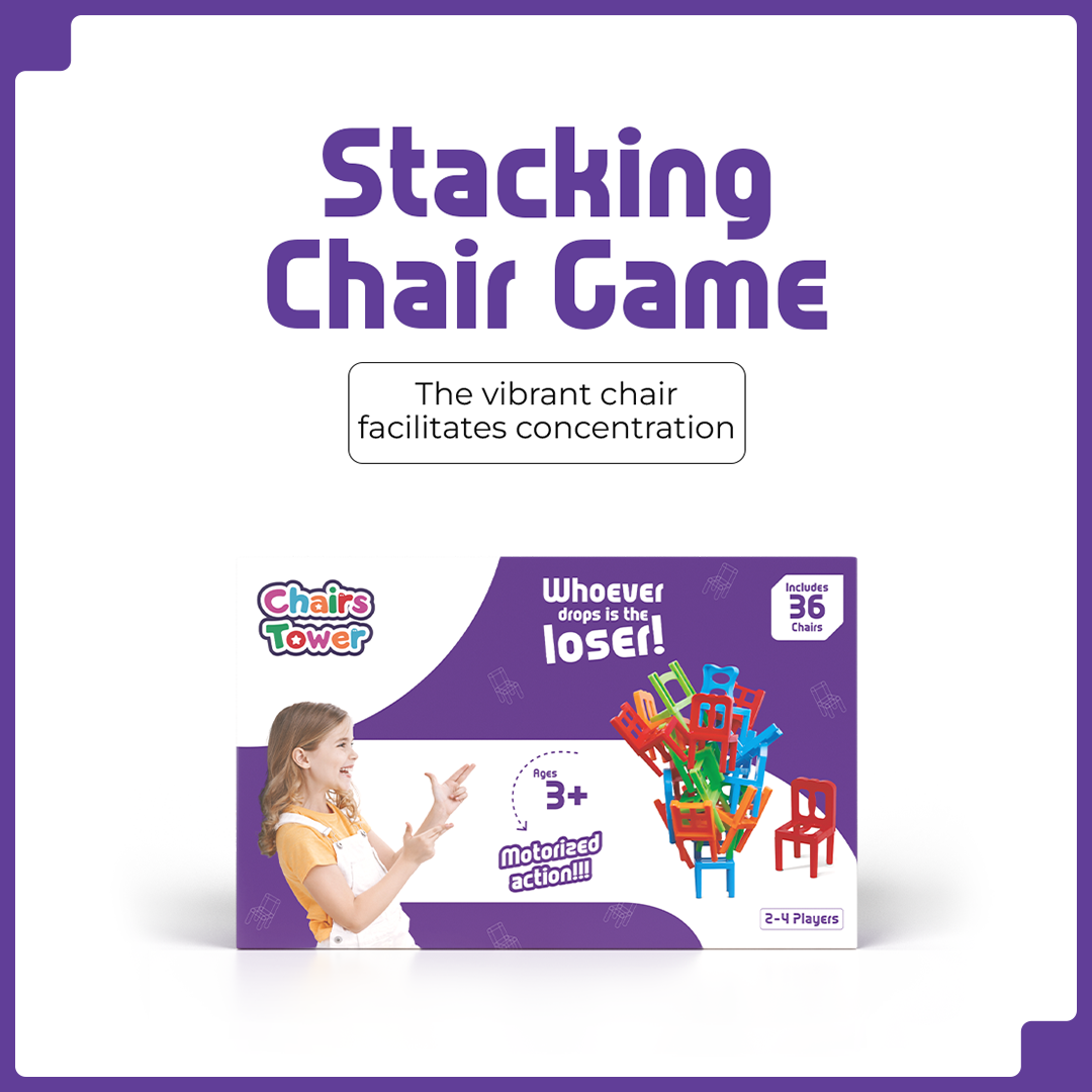 Chairs Stacking Tower Balancing Game™ – 36-Piece Chair Set