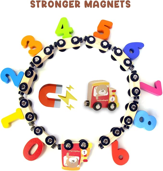 NumiTrain™ – Magnetic Wooden Number Train Set