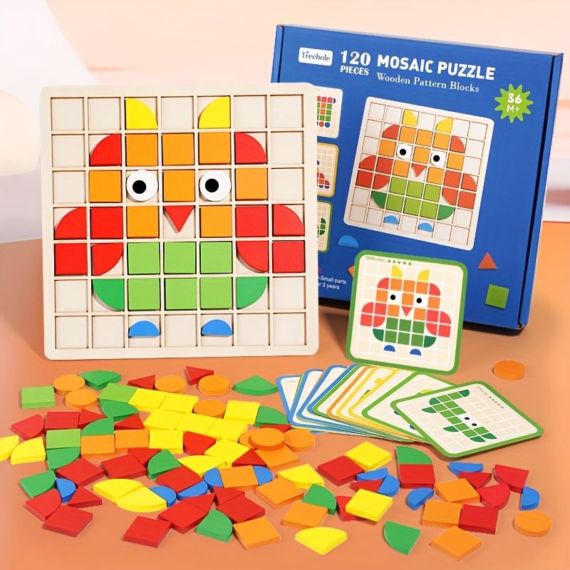 Montessori Mosaic Wooden Puzzle for Kids