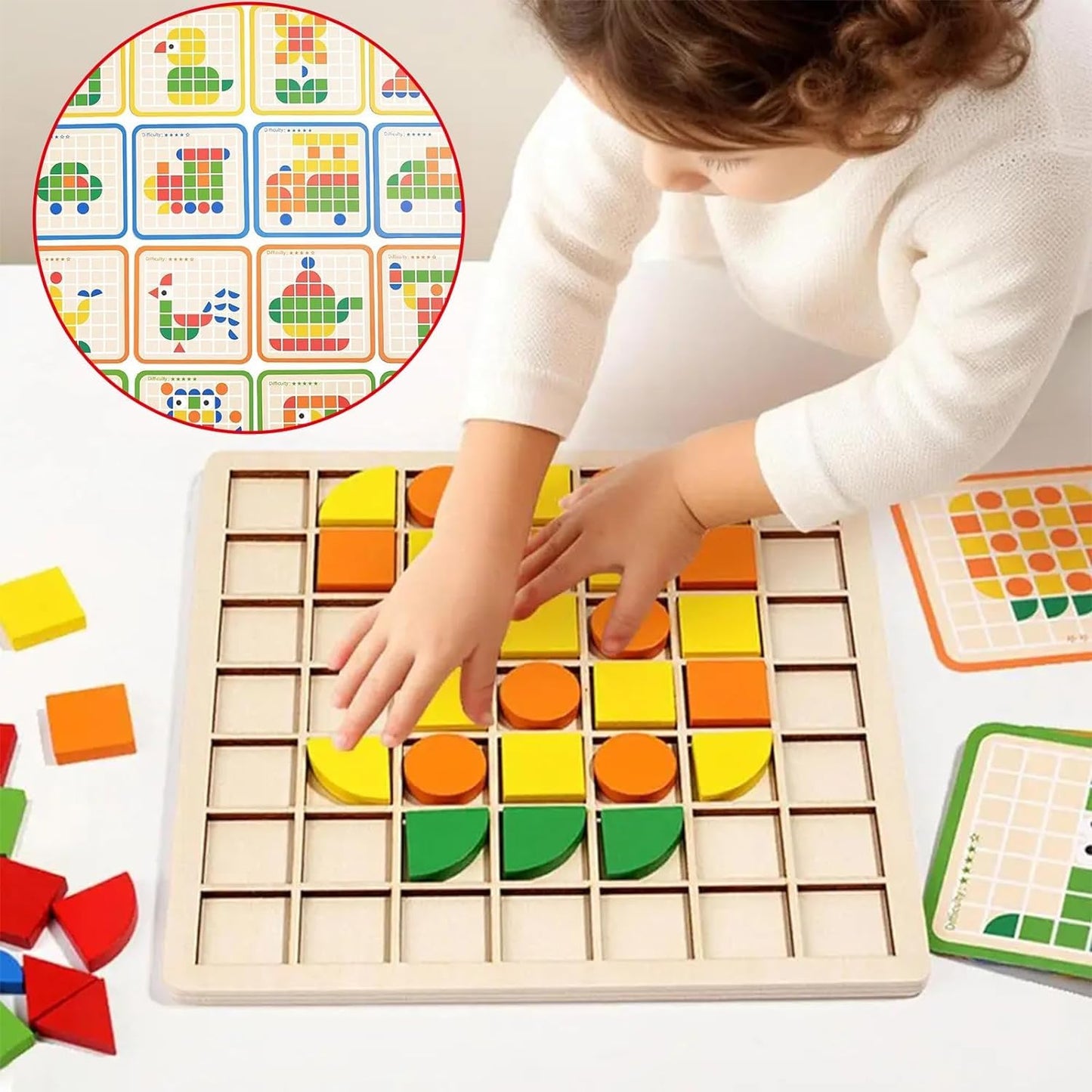 Montessori Mosaic Wooden Puzzle for Kids