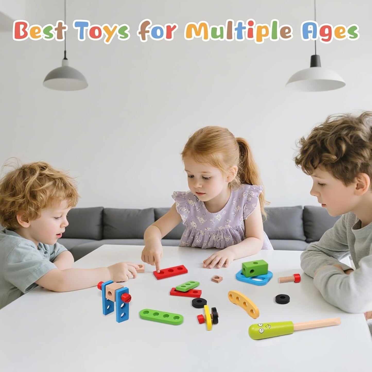 HandyFix™ - 39 Piece Wooden Tool Kit for Kids