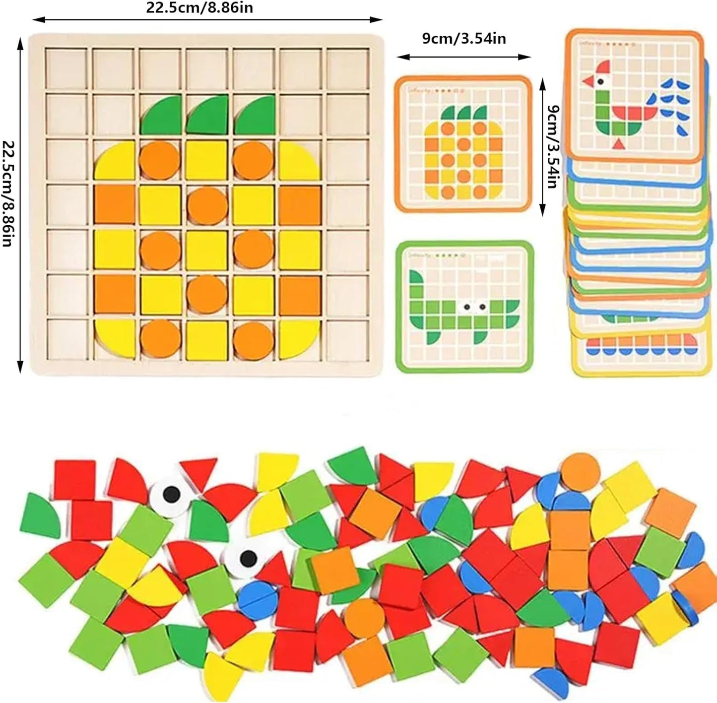 Montessori Mosaic Wooden Puzzle for Kids
