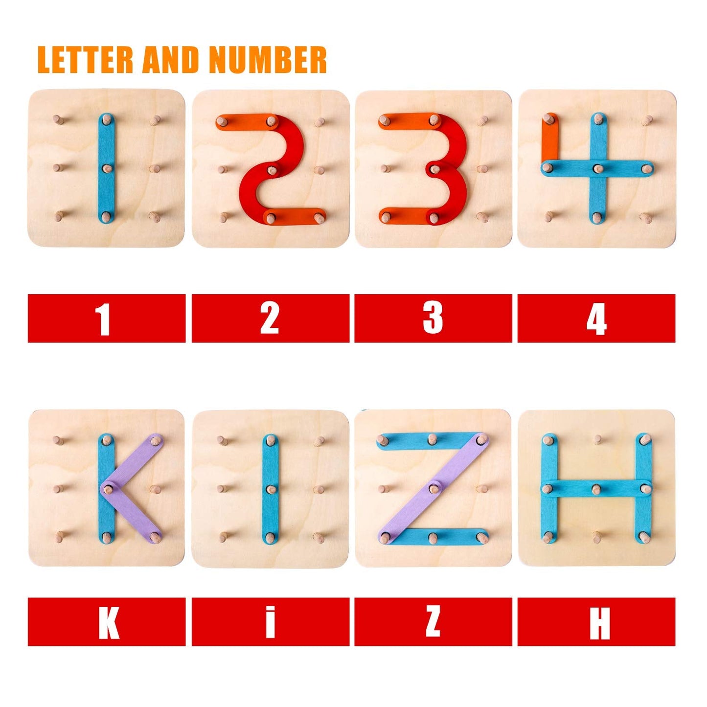 ShapeWise™ Montessori Pegboard Puzzle – Build Letters, Numbers & Creative Shapes