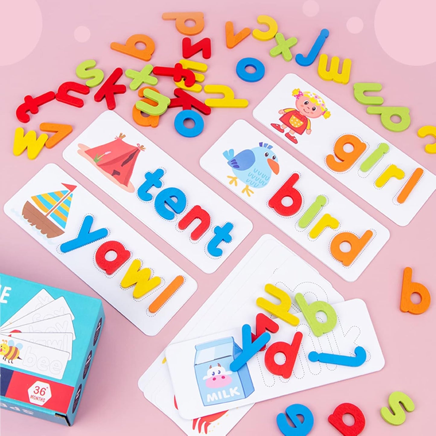 SpellQuest™ : Montessori Wooden Spelling Puzzle Game
