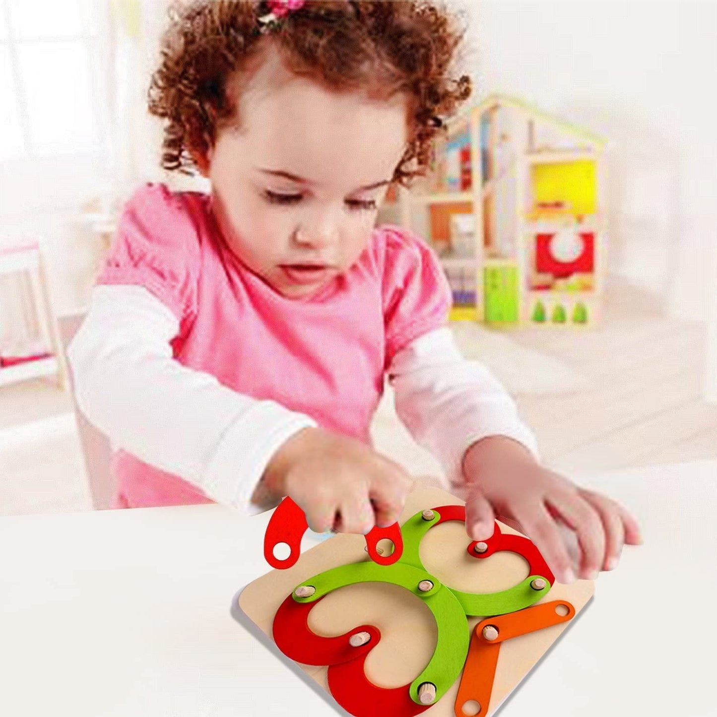 ShapeWise™ Montessori Pegboard Puzzle – Build Letters, Numbers & Creative Shapes