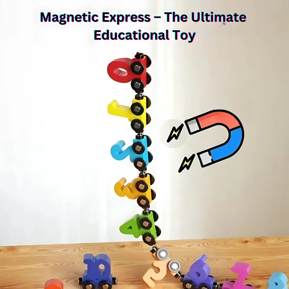 NumiTrain™ – Magnetic Wooden Number Train Set