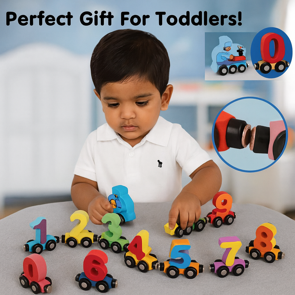 NumiTrain™ – Magnetic Wooden Number Train Set