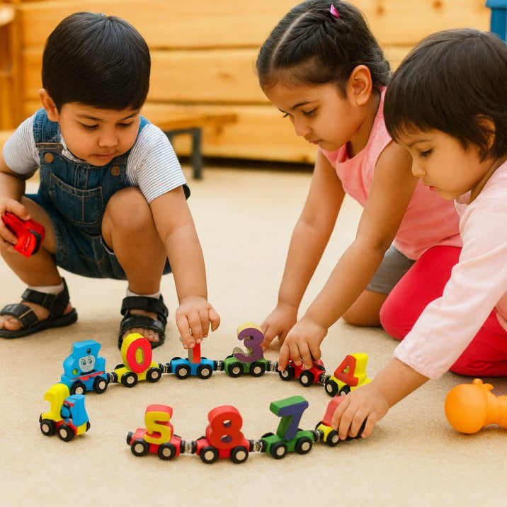 NumiTrain™ – Magnetic Wooden Number Train Set