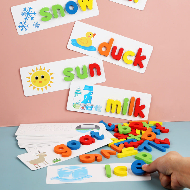 SpellQuest™ : Montessori Wooden Spelling Puzzle Game