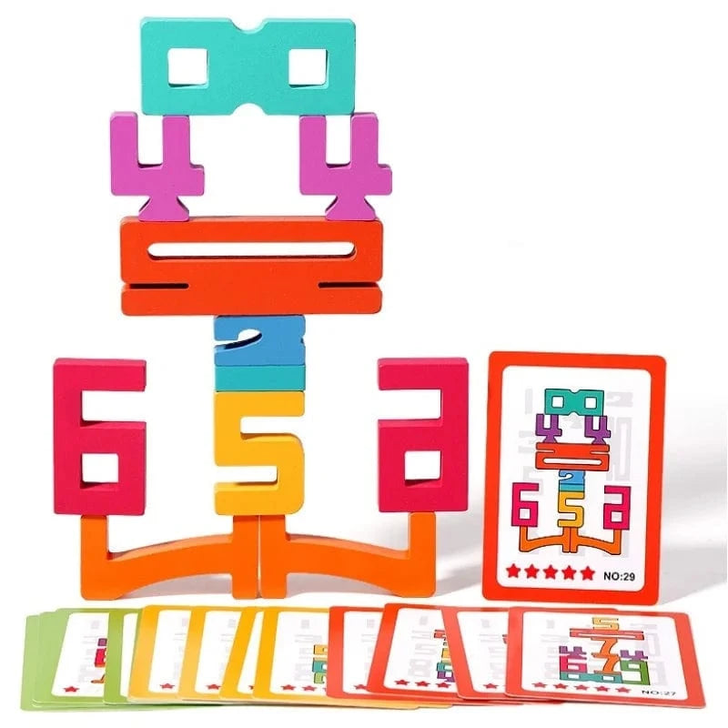 NumberStackers™ - Montessori-Inspired Stacking Number Puzzle | Educational Toy