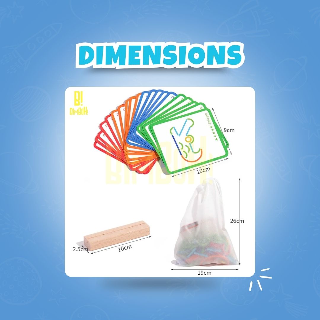 BuildWise™ – Montessori Sticks & Rings Puzzle Set