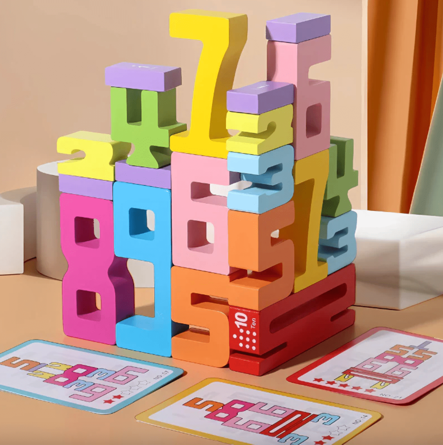 NumberStackers™ - Montessori-Inspired Stacking Number Puzzle | Educational Toy