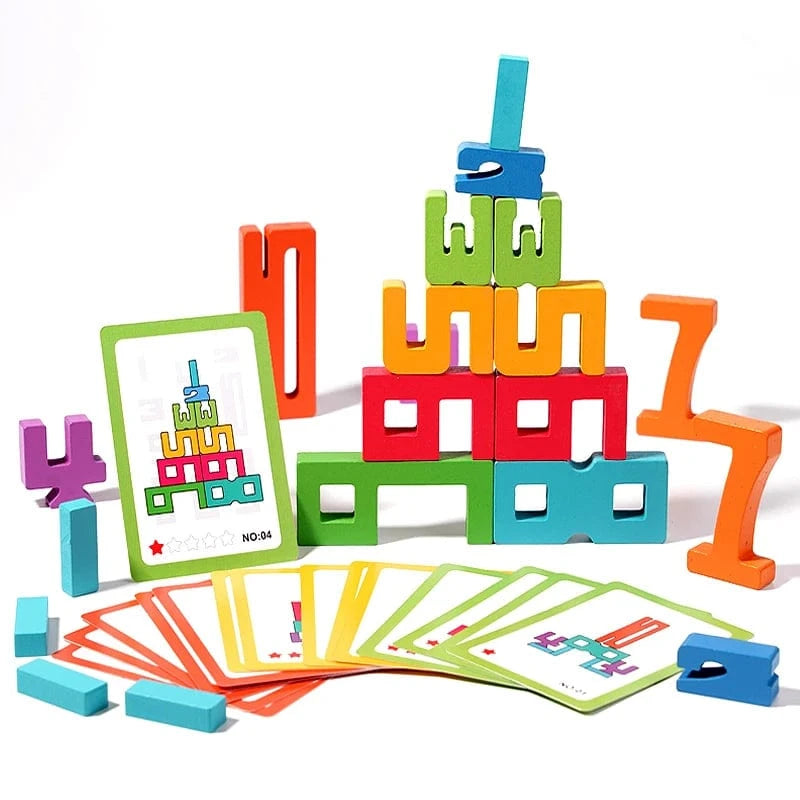 NumberStackers™ - Montessori-Inspired Stacking Number Puzzle | Educational Toy