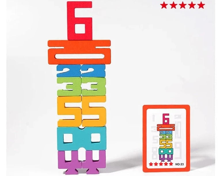 NumberStackers™ - Montessori-Inspired Stacking Number Puzzle | Educational Toy