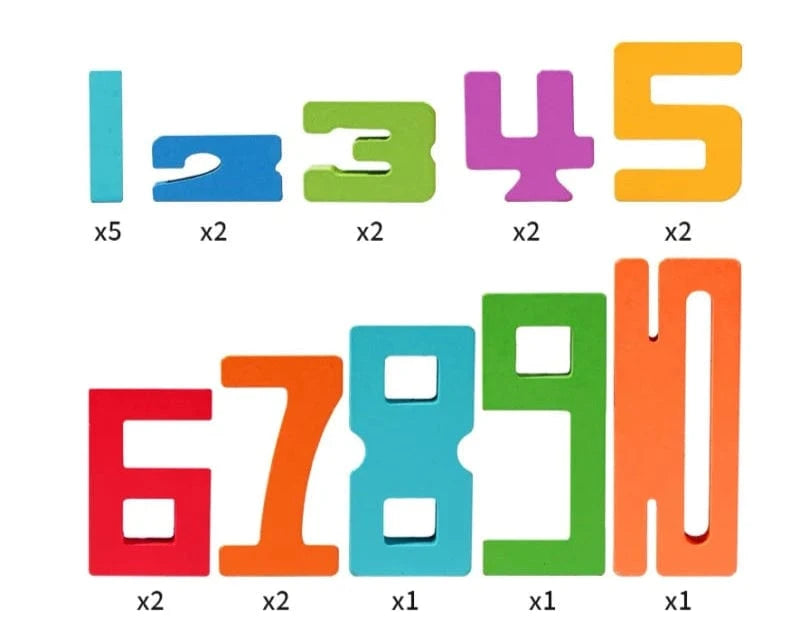 NumberStackers™ - Montessori-Inspired Stacking Number Puzzle | Educational Toy