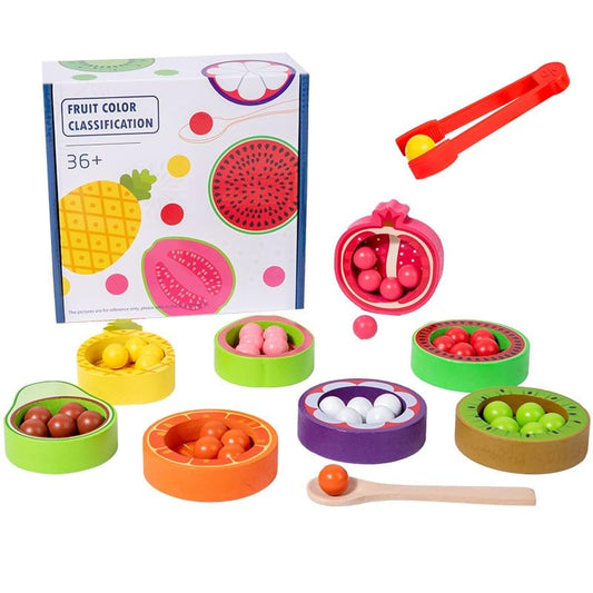 FruitBeads™ Montessori Sorting Toy – Learn Colors, Count & Play