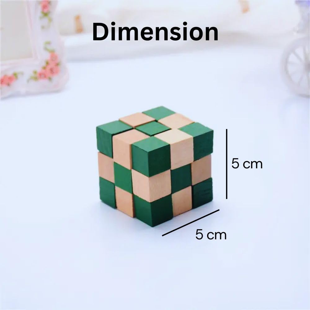 Wooden Snake Cube™ – Brain Teaser Puzzle for All Ages