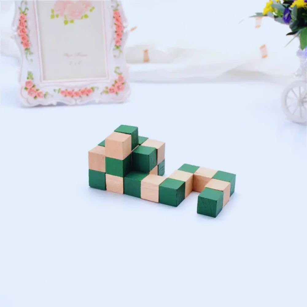 Wooden Snake Cube™ – Brain Teaser Puzzle for All Ages