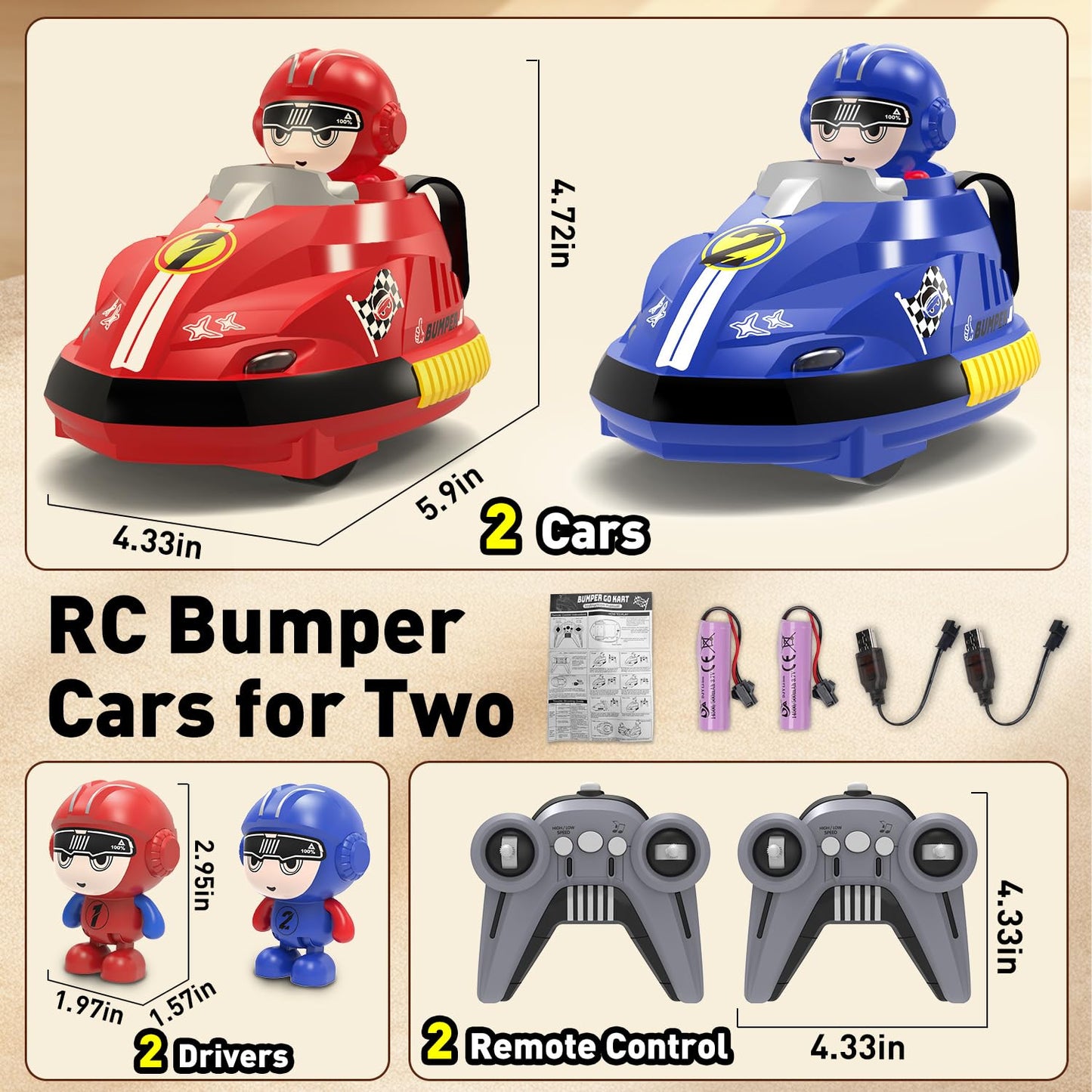 Battle Bumpers™ Remote Control Go-Kart Duel Set