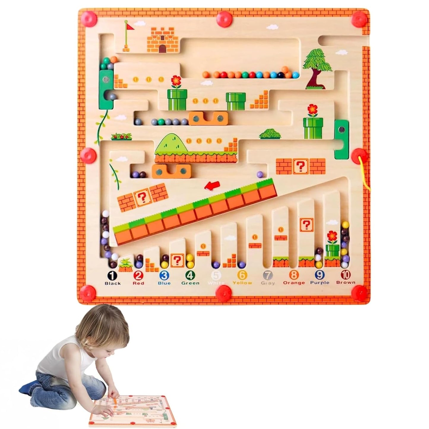 Mario Maze™ – Obstacle Adventure Magnetic Puzzle Board