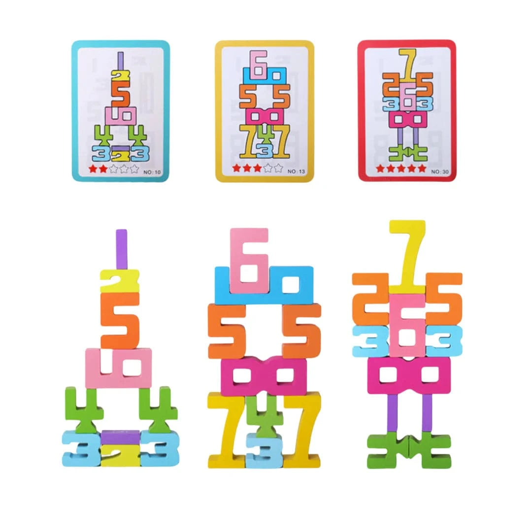NumberStackers™ - Montessori-Inspired Stacking Number Puzzle | Educational Toy