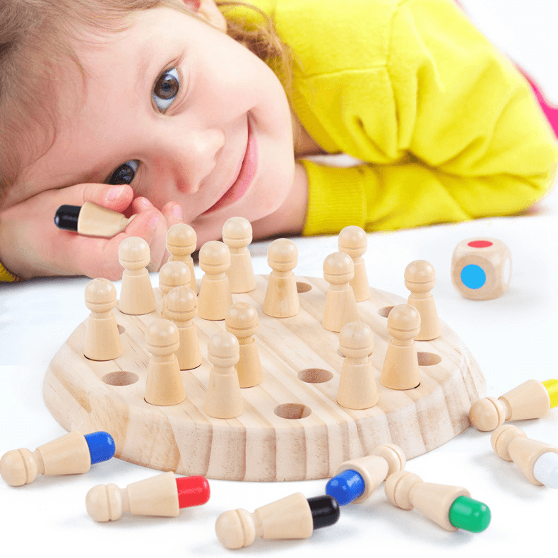 Memory Chess Game (Brain-Boosting Wooden Educational Toy) for 3+ Years
