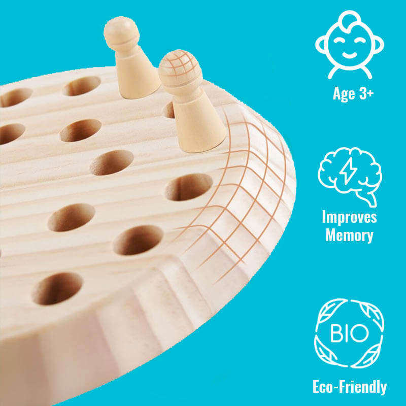 Memory Chess Game (Brain-Boosting Wooden Educational Toy) for 3+ Years