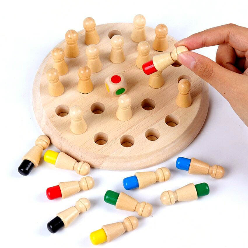 Memory Chess Game (Brain-Boosting Wooden Educational Toy) for 3+ Years