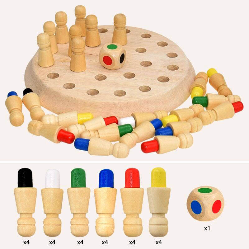 Memory Chess Game (Brain-Boosting Wooden Educational Toy) for 3+ Years