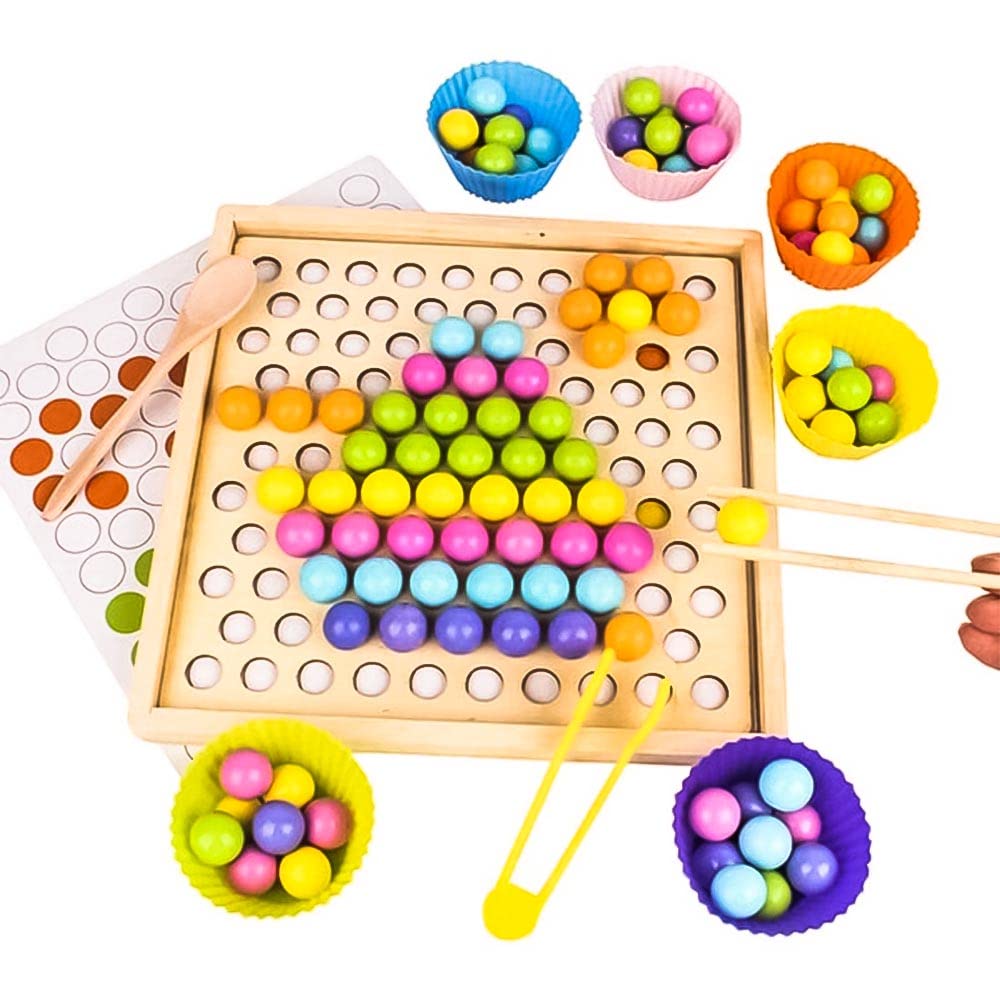NumiPlay™ – Montessori Clip Bead Math Math & Memory Set