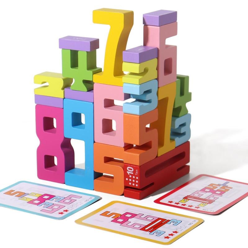 NumberStackers™ - Montessori-Inspired Stacking Number Puzzle | Educational Toy