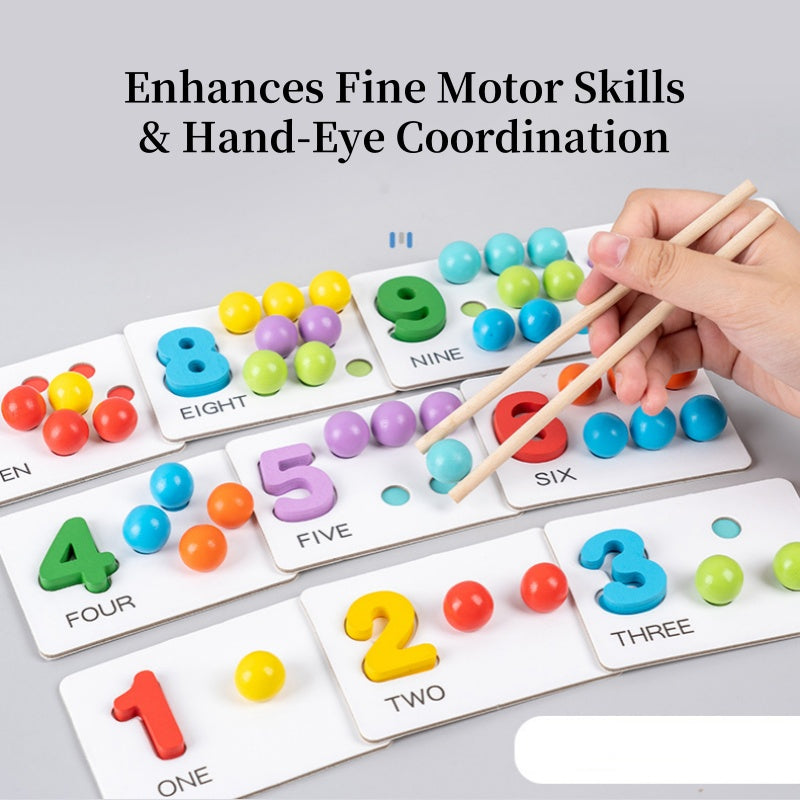 NumiPlay™ – Montessori Clip Bead Math Math & Memory Set