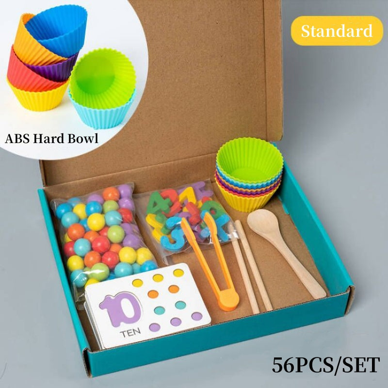 NumiPlay™ – Montessori Clip Bead Math Math & Memory Set
