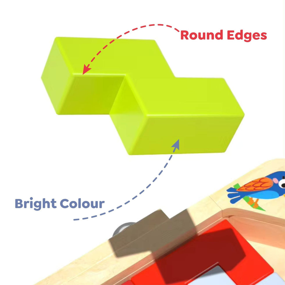 TetraStack™ – 3-in-1 Montessori Wooden Puzzle