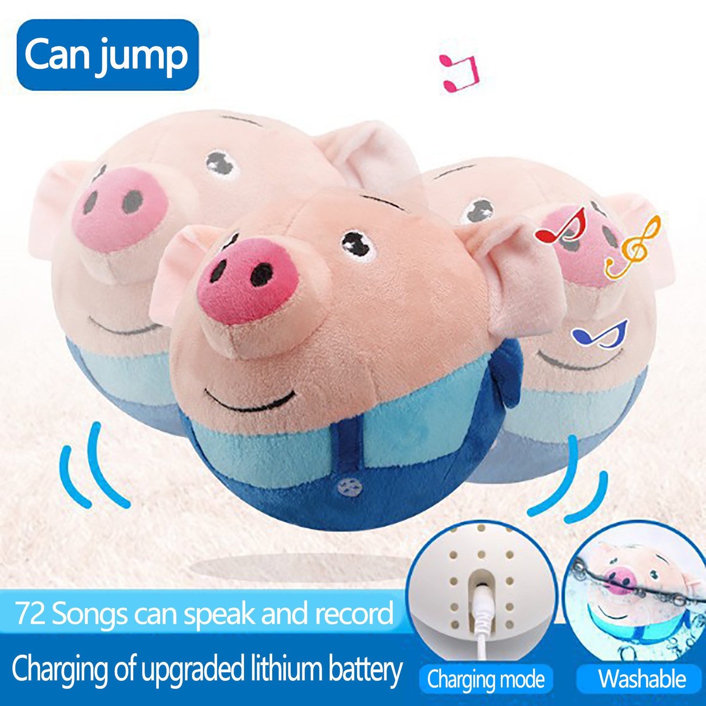 Jumping Piggy Ball™ | Adorable jumping piggy - Interactive toy ball