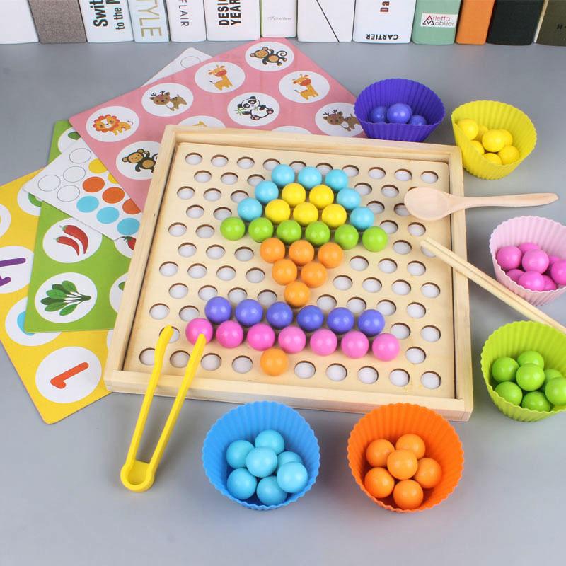 NumiPlay™ – Montessori Clip Bead Math Math & Memory Set