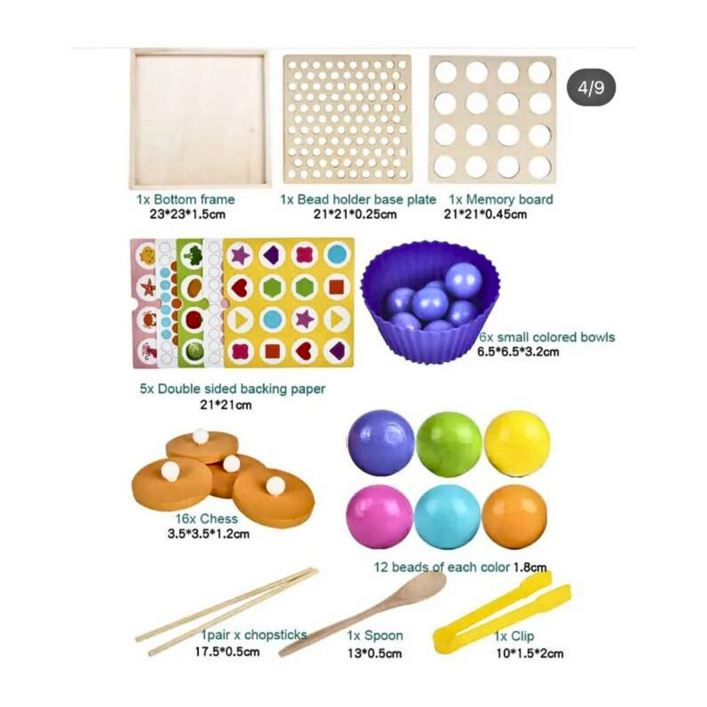 NumiPlay™ – Montessori Clip Bead Math Math & Memory Set