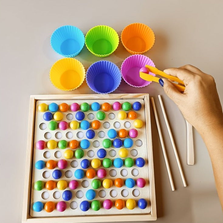 NumiPlay™ – Montessori Clip Bead Math Math & Memory Set