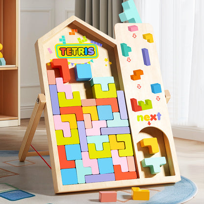 TetraStack™ – 3-in-1 Montessori Wooden Puzzle