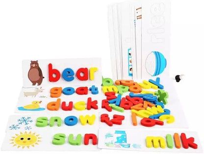 SpellQuest™ : Montessori Wooden Spelling Puzzle Game