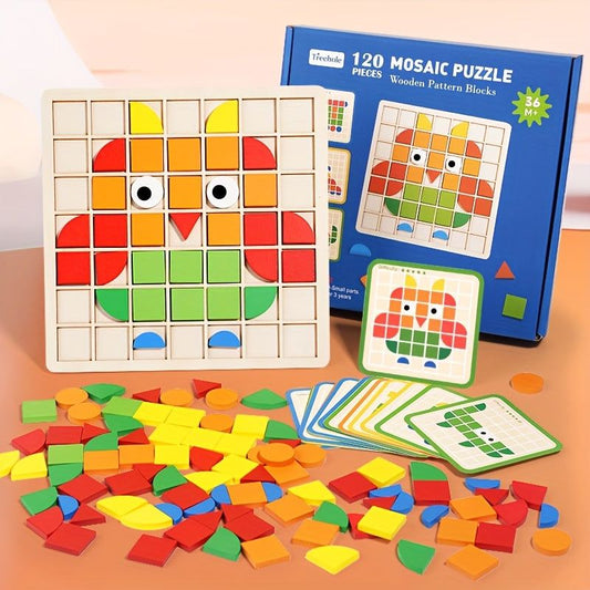 Montessori Mosaic Wooden Puzzle for Kids