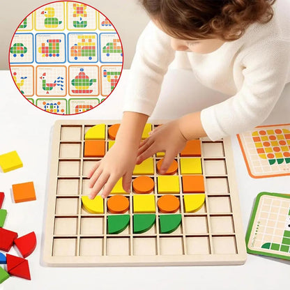 Montessori Mosaic Wooden Puzzle for Kids