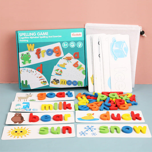SpellQuest™ : Montessori Wooden Spelling Puzzle Game