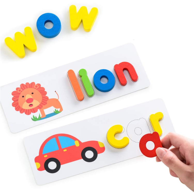 SpellQuest™ : Montessori Wooden Spelling Puzzle Game