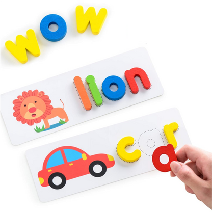 SpellQuest™ : Montessori Wooden Spelling Puzzle Game
