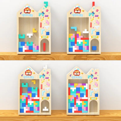 TetraStack™ – 3-in-1 Montessori Wooden Puzzle