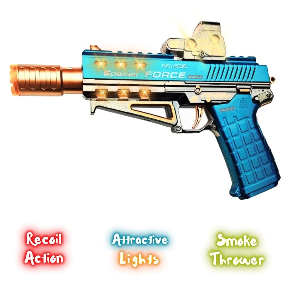 SmokeStrike™ Light and Sound Action Toy Gun