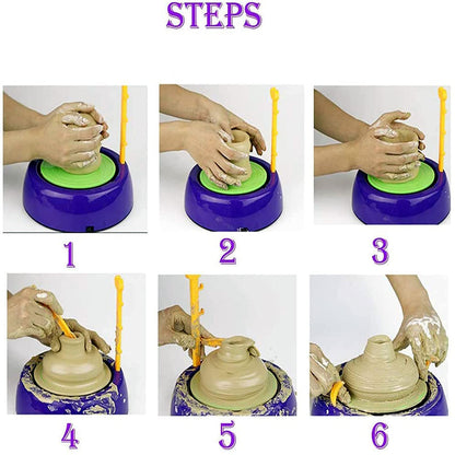 ClayCraft™ Electric Pottery Wheel Kit for Kids